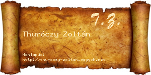 Thuróczy Zoltán névjegykártya