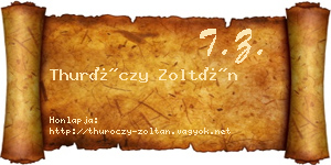 Thuróczy Zoltán névjegykártya